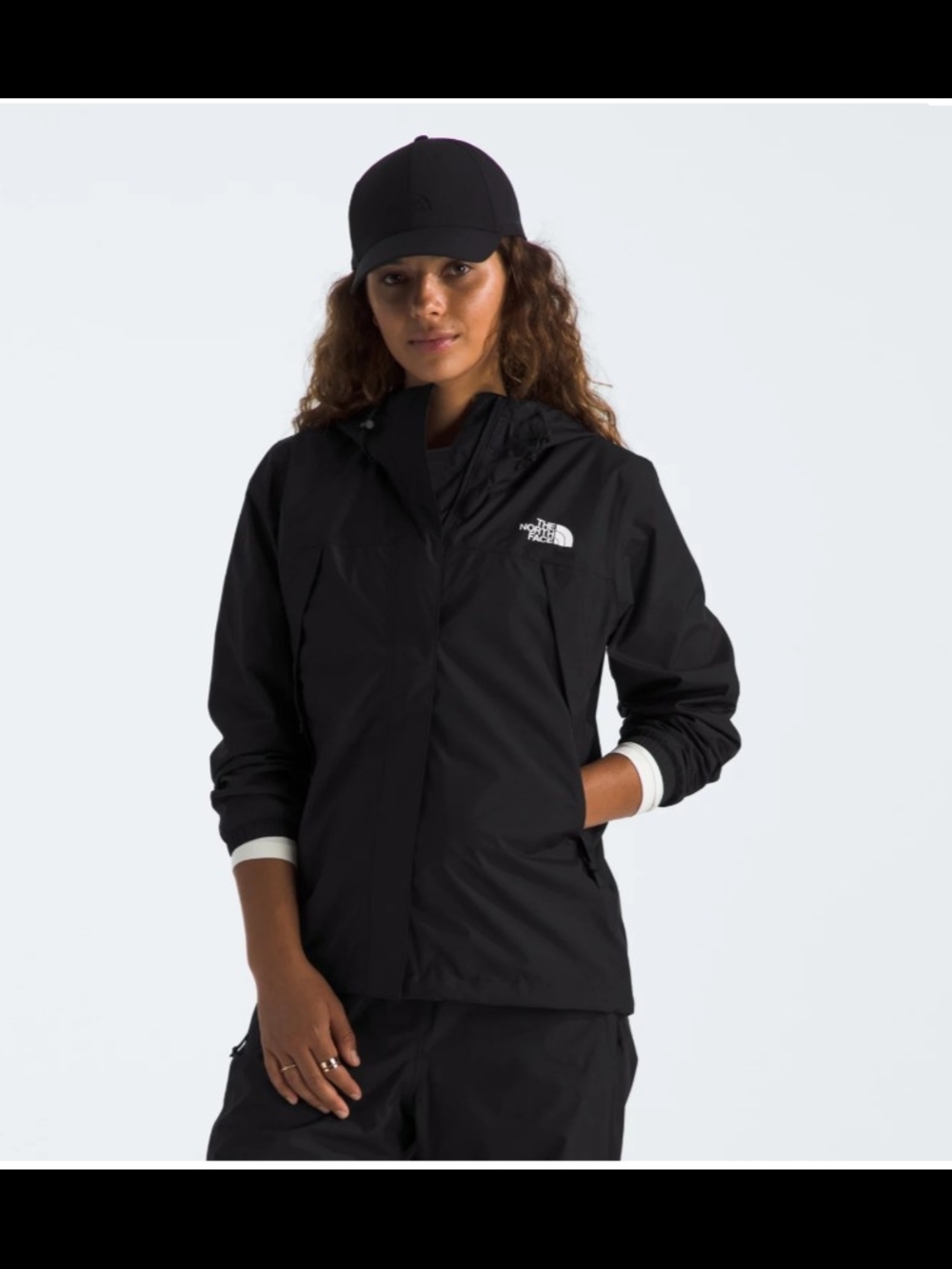 The North Face Women's Black Waterproof Rain Hooded Jacket
